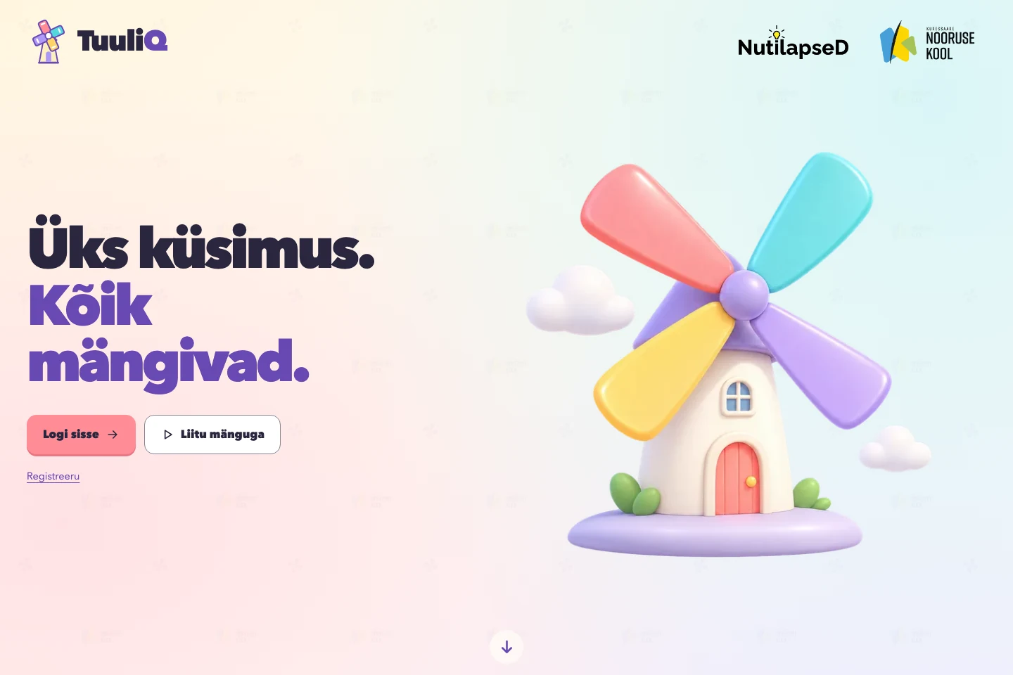 TuuliQ avalehe salvestatud eelvaade